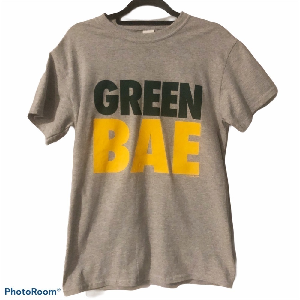 Green Bae gray cotton tee shirt